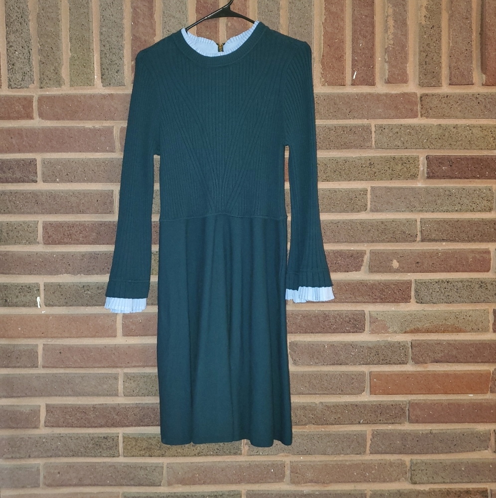 1901 Long Sleeve Fit Flare Sweater Dress Sz Lg